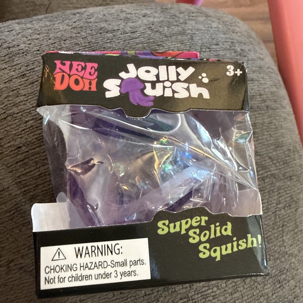 Nee Doh Jellyfish Jelly Squish Super Solid Squish Squeeze Toy Purple 25330NAB